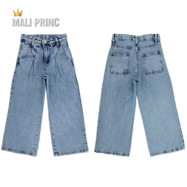 Dekliške kavbojke Breeze iz 100 % bombaža z elastiko v pasu, velikosti 110–164.